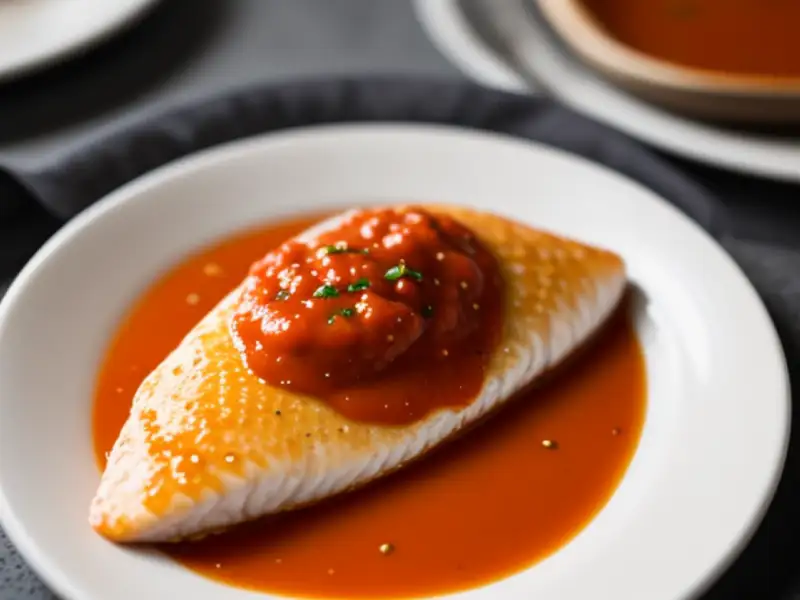 Merluzzo alla griglia, salsa romesco