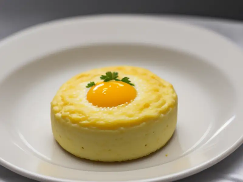Omelette soufflé al formaggio e pancetta