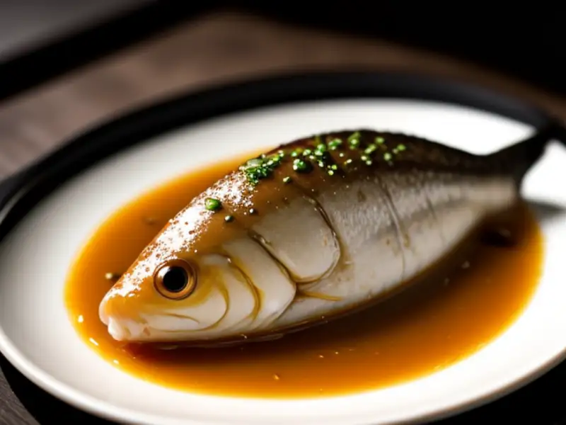 Chou guiyu, persico mandarino fermentato e brasato di Huizhou