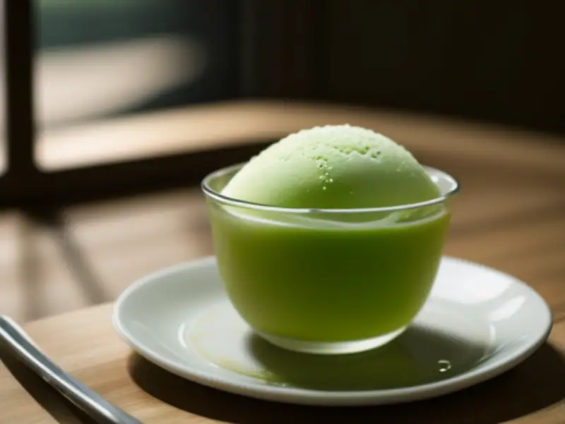 Tè verde al latte ghiacciato alla thailandese